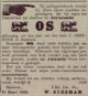 Advertentie tot slacht van os van Jan Oosthoek (1888)