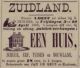 Verkoop huis, erf en land van Jan de Geus en Sara Hogenboom (1896)
